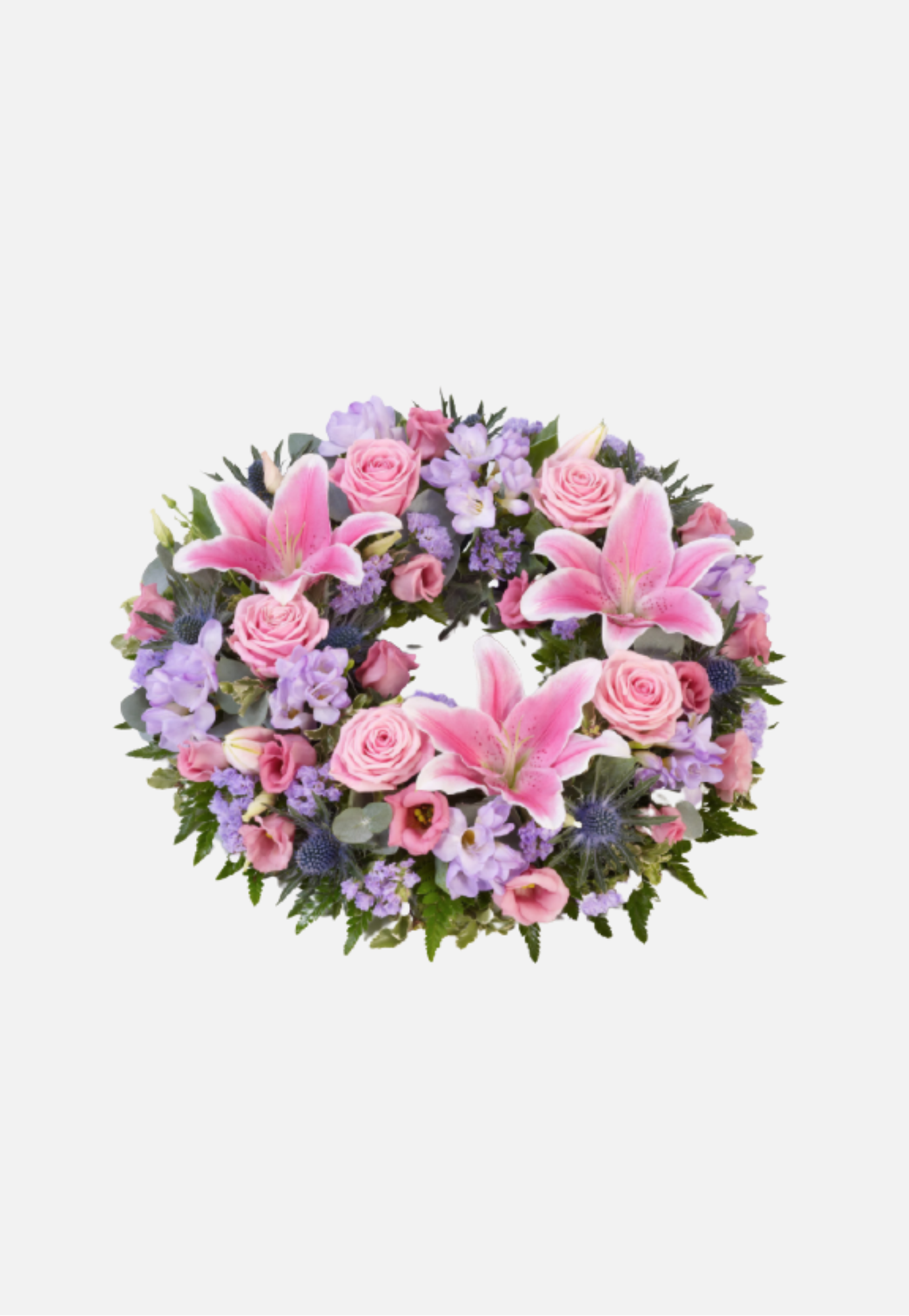 Rose and Lily Wreath